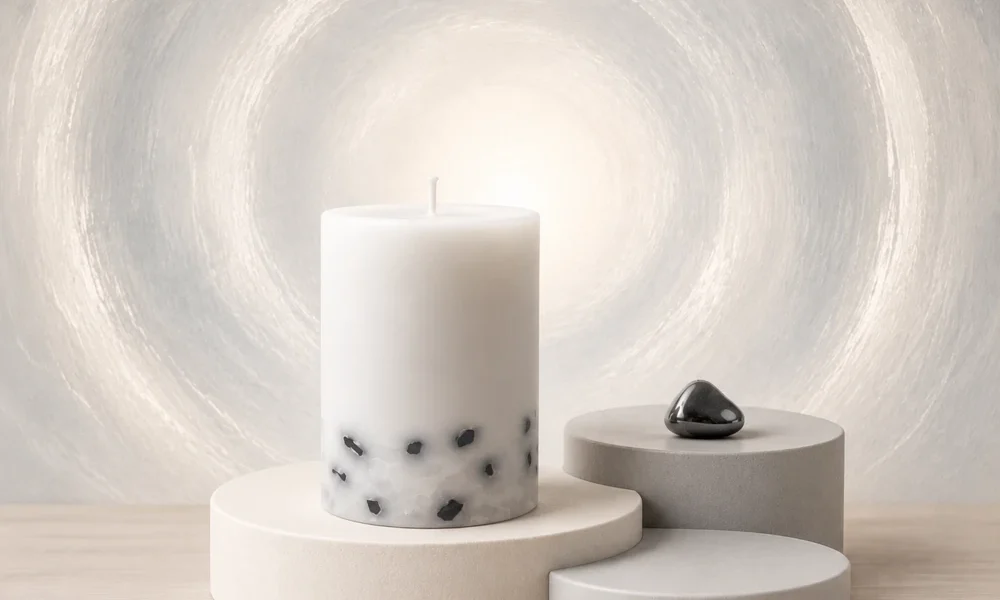 Candela con Pietre di Ematite